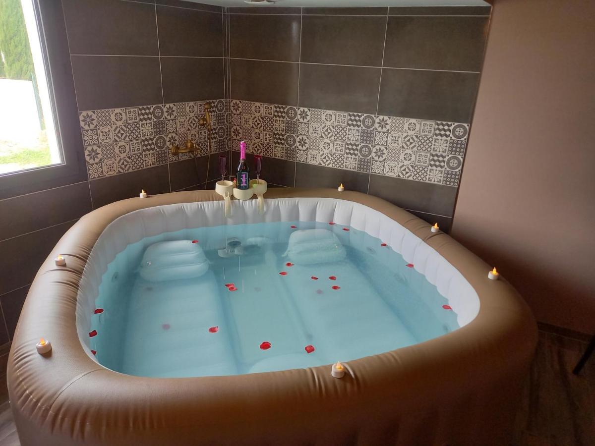 Villa COSY-LOFT Industriel , jacuzzi , WIFI , 6 personnes max à Aigues-Vives  Extérieur photo
