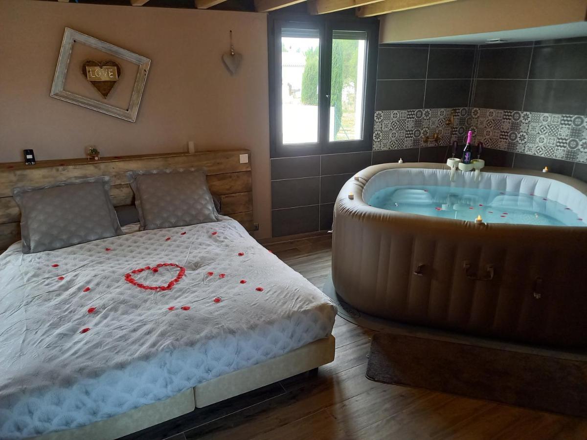 Villa COSY-LOFT Industriel , jacuzzi , WIFI , 6 personnes max à Aigues-Vives  Extérieur photo